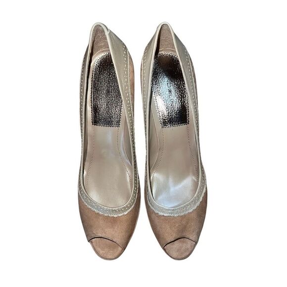 Bandolino Debba - Light Natural - Suede Peep Toe Women’s Sz 10 NWB - Picture 4 of 11